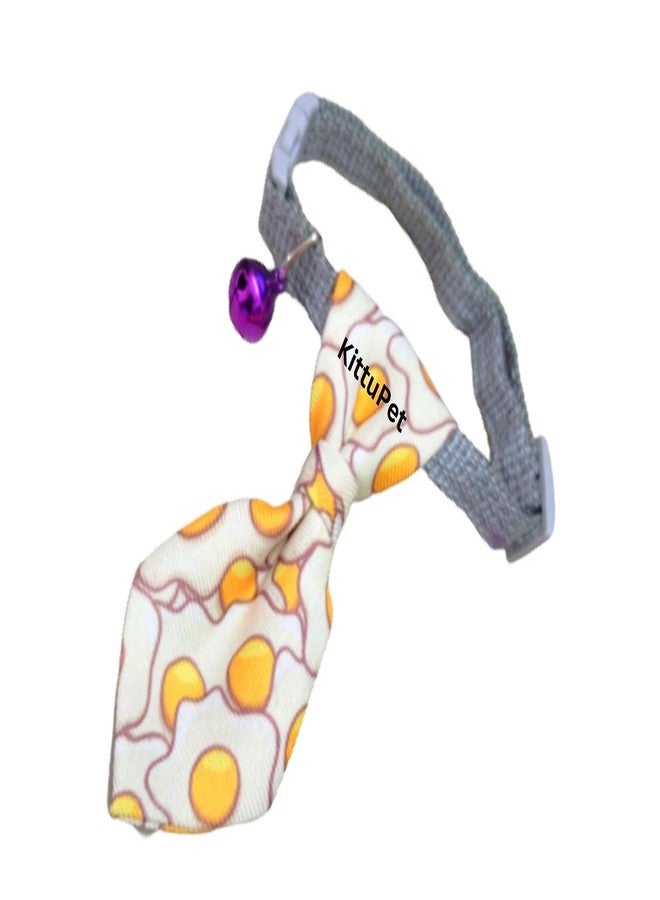 KittuPet ربطة عنق للكلاب من KittuPet، طوق فريد للكلاب، طوق فريد للقطط، مشبك قابل للفك (أصفر، تصميم مطبوع) - Image 2